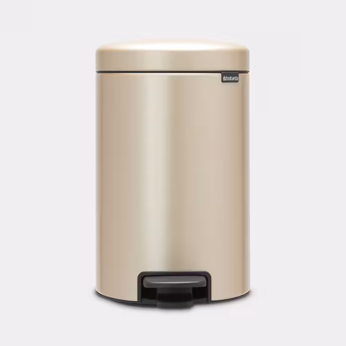 سطل زباله 12 لیتر طلایی مات برابانتیا | Brabantia NEWICON PEDAL BIN
