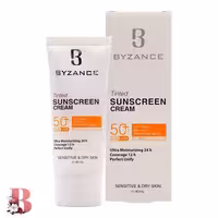 کرم ضد آفتاب بژ روشن بیزانس مدل 10 مناسب پوست خشک و حساس حجم 40 میلی لیتر | Byzance Sun Protection Cream LIGHT BIEGE Foundation SPF50  40 ml