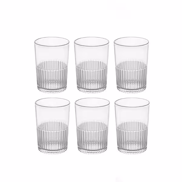 لیوان شیشه ای 6 عددی لیمون