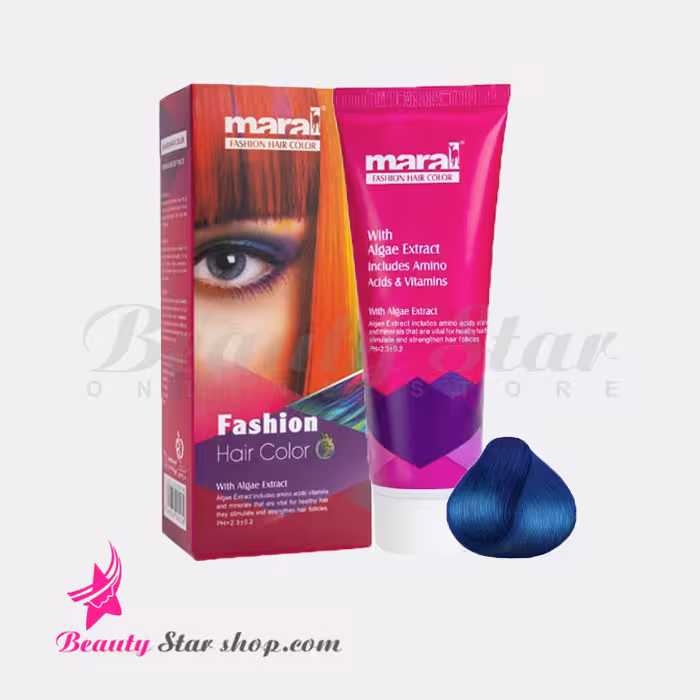 رنگ مو فانتزی موقت آبی مارال حجم 80 میلی لیتر