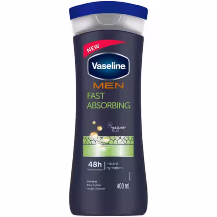 لوسیون بدن وازلین مردانه حجم 400 میل مدل Vaseline men fast absoring