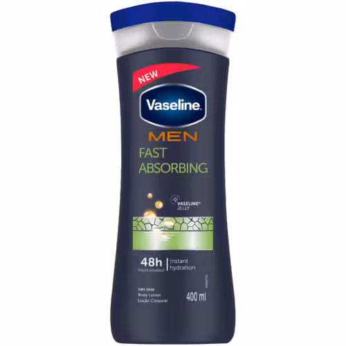 لوسیون بدن وازلین مردانه حجم 400 میل مدل Vaseline men fast absoring