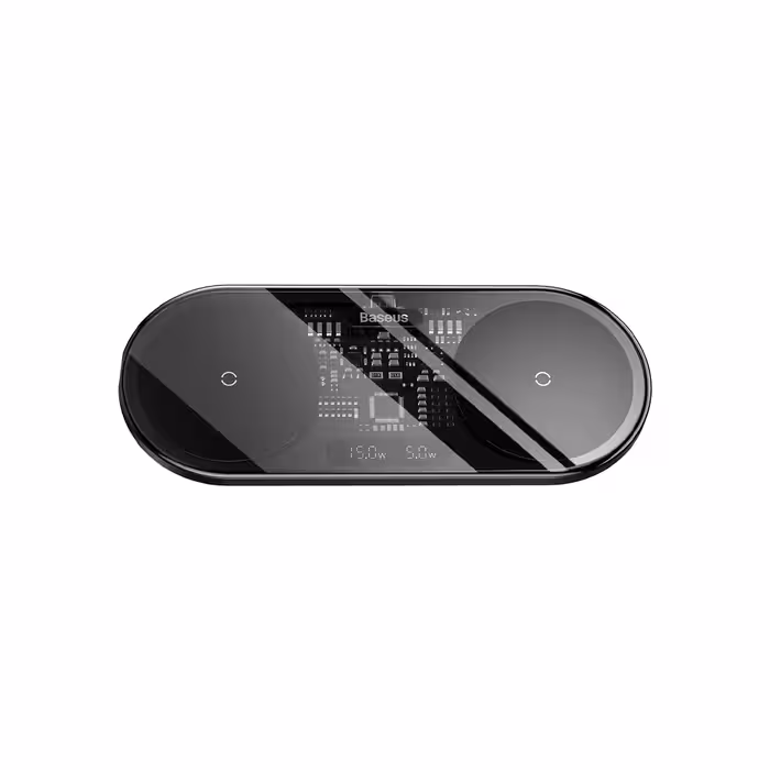 شارژر بی سیم 20 وات باسئوس Digital LED Display 2-in-1