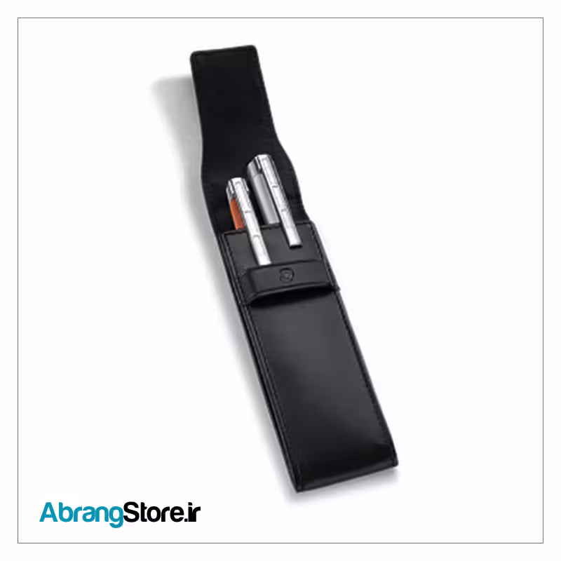 کیف قلم دوعددی چرمی مشکی استدلر 9PLE2ET1-9