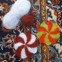 اسکاج دست بافت چتری دورنگ