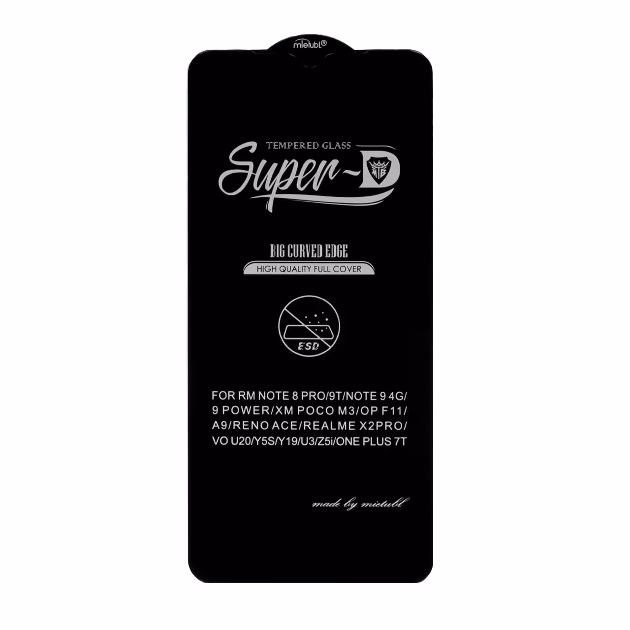 گلس سوپر دی   Super D  Glass   مدل    NOTE 8 PRO/Poco M3/MI 9T    ( فاقد گارانتی )