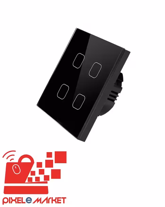 کلید لمسی هوشمند چهار پل TUYA مدل Square