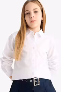 شومیز دخترانه سفید دفکتو