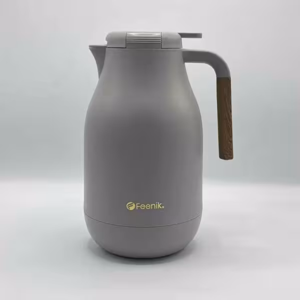 فلاسک 2 لیتر دسته چوبی فینیک طوسی KD200