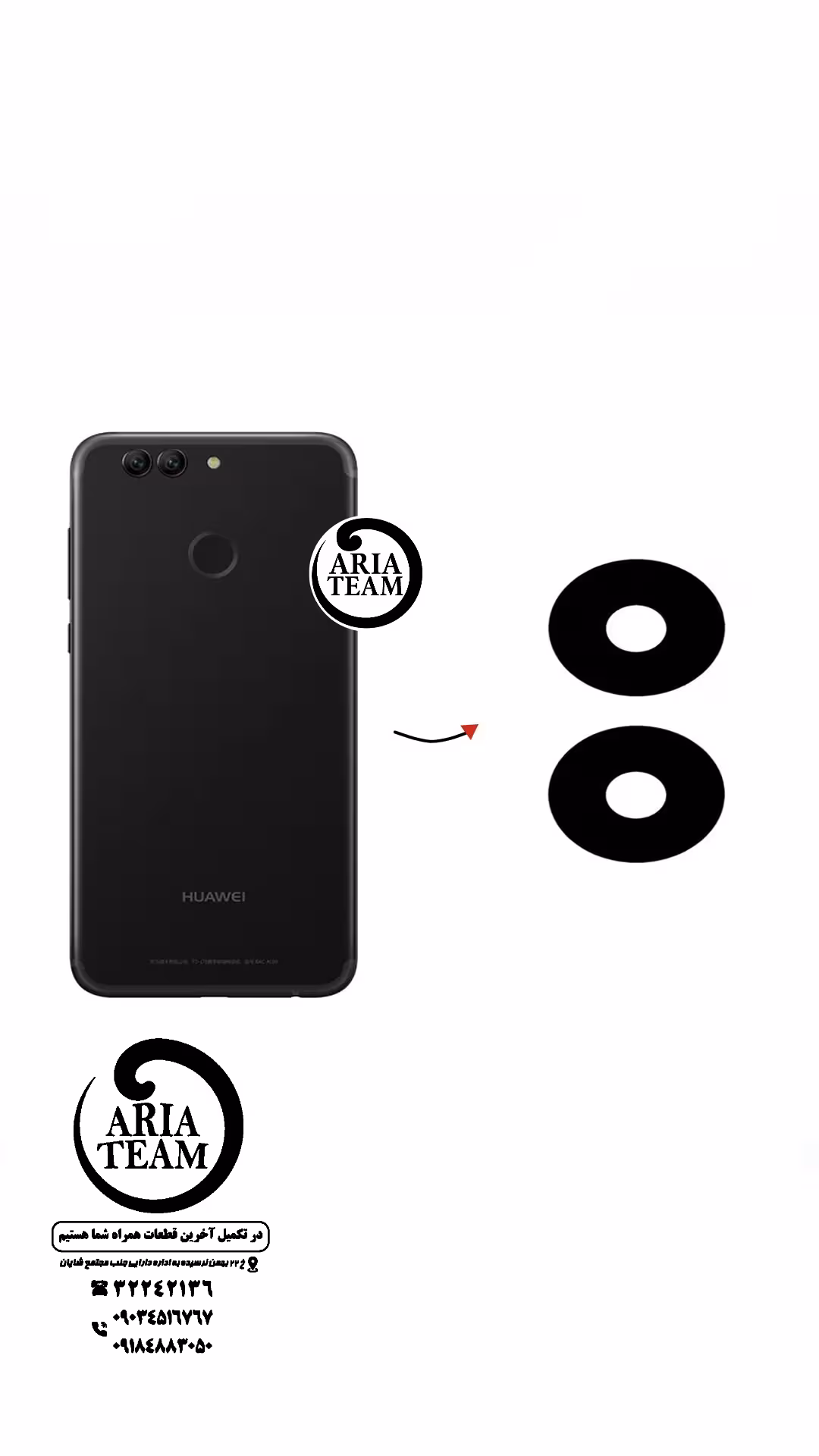 شیشه لنز دوربین هوآوی honor 7x / nova 2plus