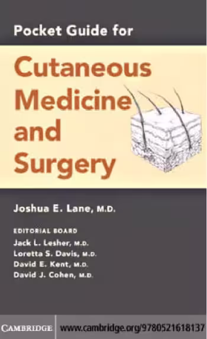 خرید و دانلود نسخه کامل کتاب Pocket Guide for Cutaneous Medicine and Surgery