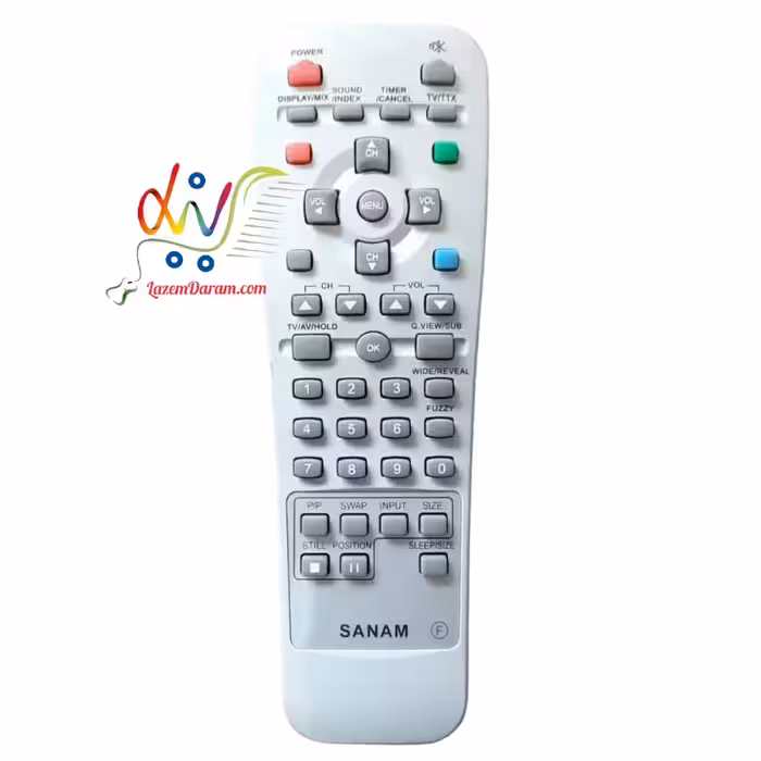 کنترل تلویزیون صنام مدل قدیمی ولوم بالا