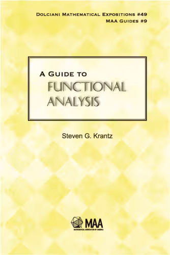 خرید و دانلود نسخه کامل کتاب A Guide to Functional Analysis
