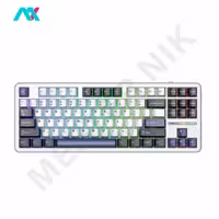 کیبورد گیمینگ سیمی مکانیکال آئولا مدل F87 GRAY WOOD SWITCH V3