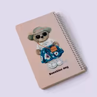 دفتر خط دار فانتزی خرس دختر کیچ بوک (KITSCH BOOK)