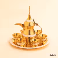 ست قهوه خوری برنجی صدفی