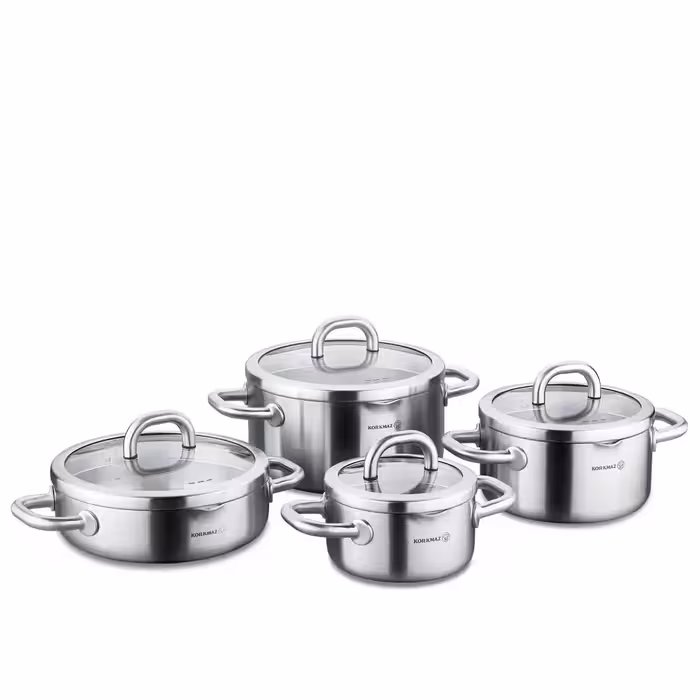 سرویس قابلمه استیل 8 پارچه برند کرکماز اصل ترکیه مدل Alba A2795