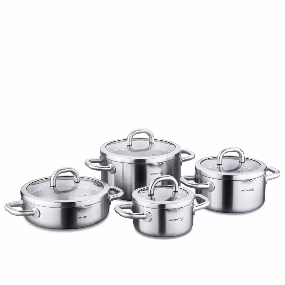 سرویس قابلمه استیل 8 پارچه برند کرکماز اصل ترکیه مدل Alba A2795