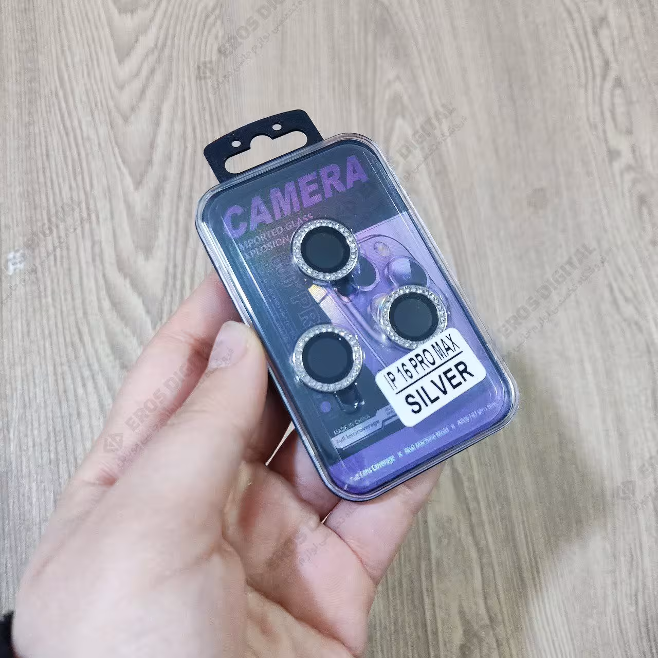 محافظ لنز iPhone 16 Pro Max مدل Camera Film طرح نگینی