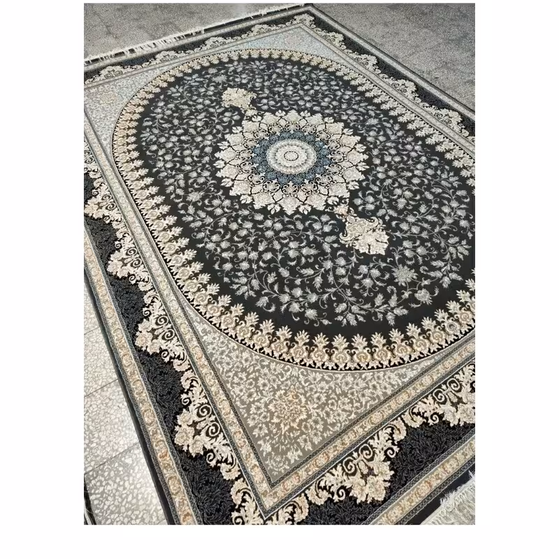 فرش ماشینی کاشان500شانه ورژن طرح 700شانه طرح سیتادودی طلاکوب9متری(باارسال رایگان)