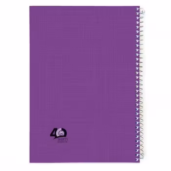 دفتر 40 برگ سیمی تک رنگ جــور کد 9423.طرح 7