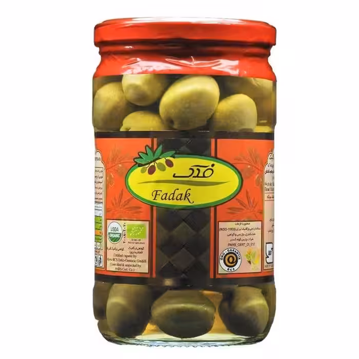 کنسرو زیتون متوسط ارگانیک فدک 700 گرمی