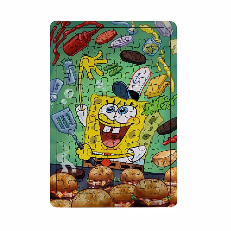 خرید و قیمت پازل چوبی 54 تکه طرح باب اسفنجی کد 9205