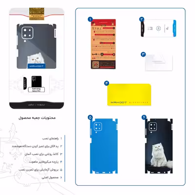 برچسب پوششی ماهوت مدل Persian-cat-FullSkin مناسب برای گوشی موبایل سامسونگ Galaxy M12