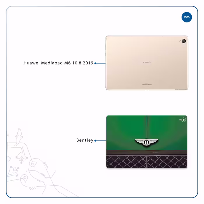 برچسب پوششی ماهوت مدل Bentley مناسب برای تبلت هوآوی Mediapad M6 10.8 2019