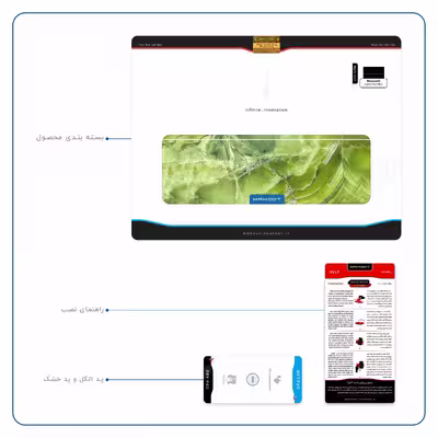 برچسب پوششی ماهوت مدل Green Crystal Marble مناسب برای تبلت مایکروسافت Surface Pro 3 2014