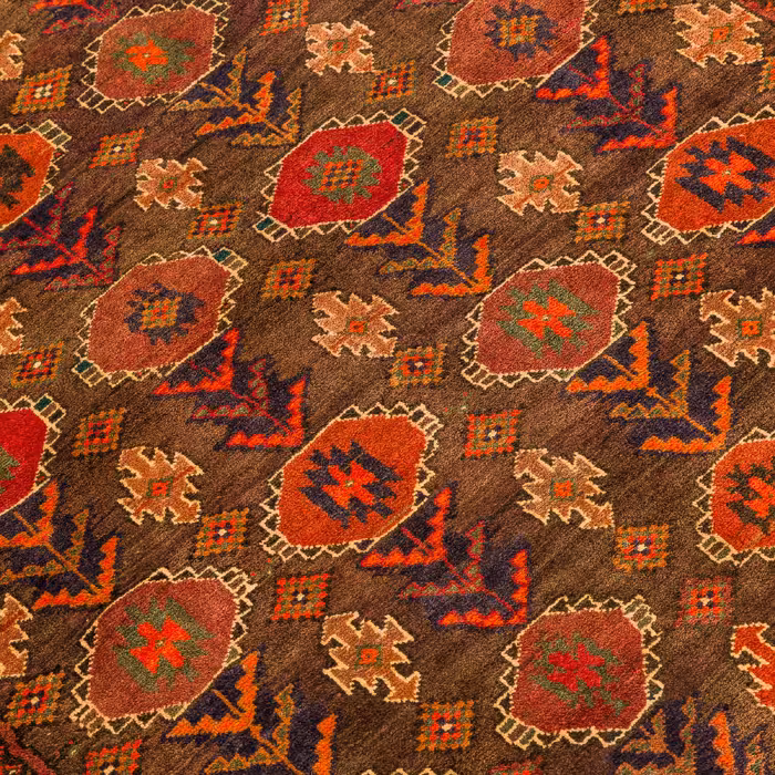 فرش دستبافت دو و نیم متری مدل نقشه بلوچ  کد 23.1259