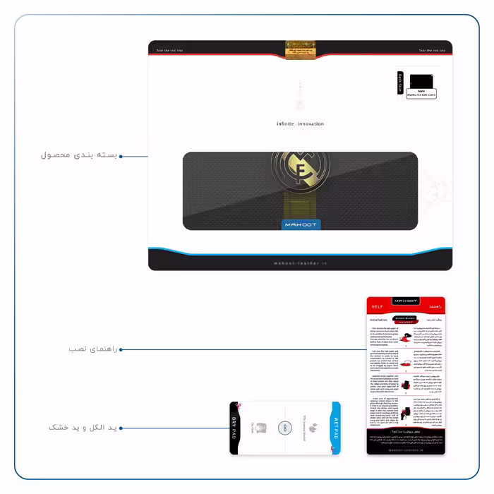 برچسب پوششی ماهوت مدل Real-Madrid-2 مناسب برای تبلت اپل iPad Pro 12.9 (GEN 3) 2018 A1983