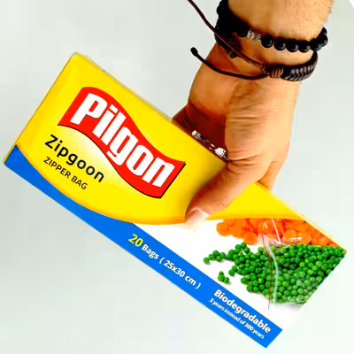 کیسه زیپ دار پیلگون مدل زیپگون Z30 بسته 20 عددی