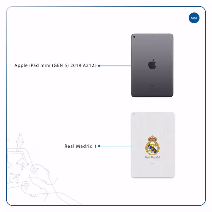 برچسب پوششی ماهوت مدل Real-Madrid مناسب برای تبلت اپل iPad mini (GEN 5) 2019 A2125