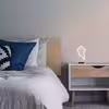 چراغ رومیزی مدل  ریموت دار GHOST-GL_WHT-GLASS