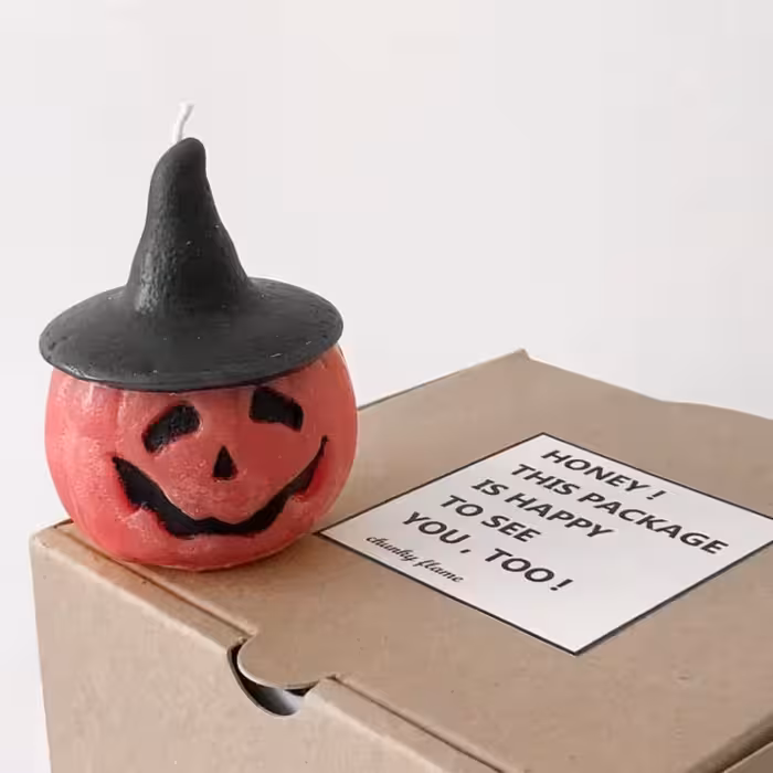 قالب شمع مدل کدو هالوین کلاه دار