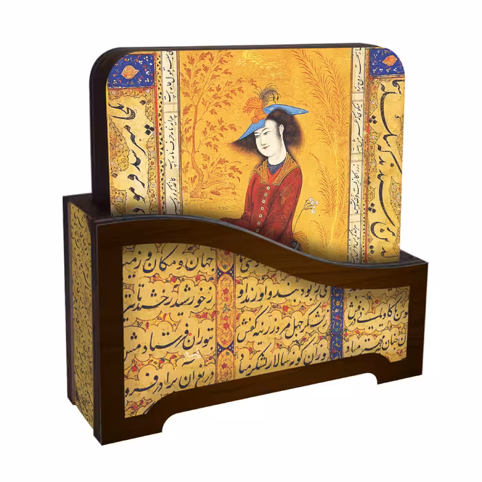 زیر لیوانی لوکسینو مدل شاهنامه کد ایران_2535 مجموعه 6 عددی