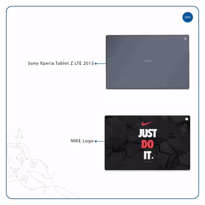 برچسب پوششی ماهوت مدل NIKE-Logo مناسب برای تبلت سونی Xperia Tablet Z LTE 2013