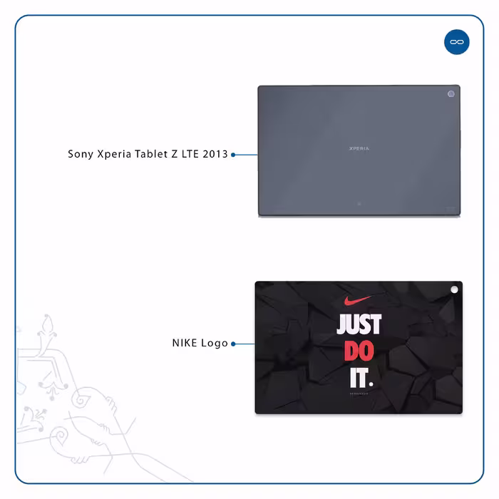 برچسب پوششی ماهوت مدل NIKE-Logo مناسب برای تبلت سونی Xperia Tablet Z LTE 2013