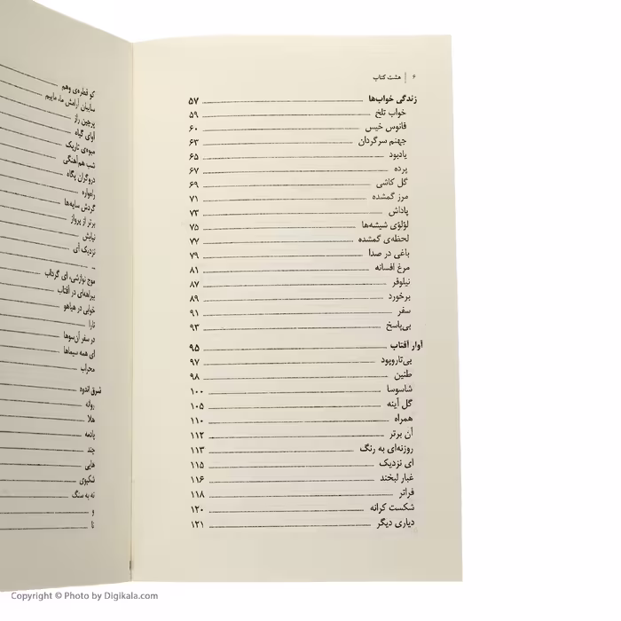 کتاب هشت کتاب اثر سهراب سپهری نشر دیوار
