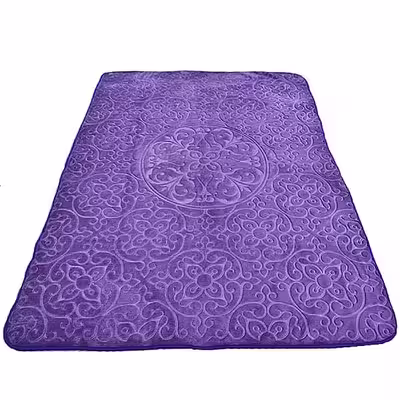 پتو گلبافت مدل گلبرجسته يك نفره سايز 160x220سانتی متر