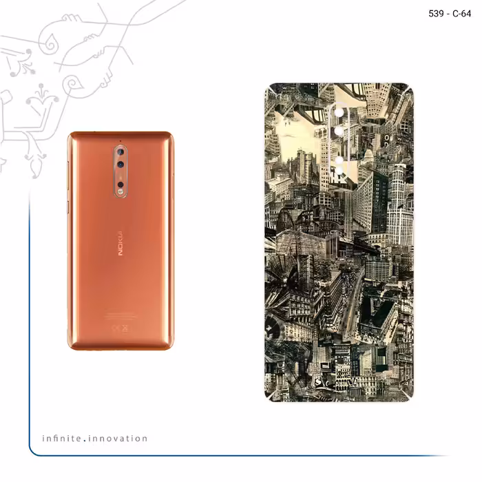 برچسب پوششی ماهوت مدل Collage of Skyscraper مناسب برای گوشی موبایل نوکیا 8