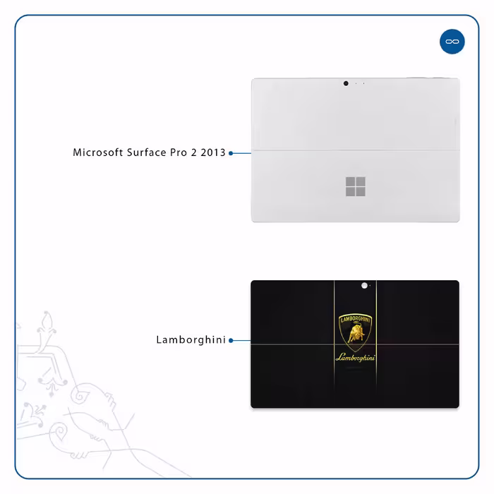 برچسب پوششی ماهوت مدل Lamborghini مناسب برای تبلت مایکروسافت Surface Pro 2 2013