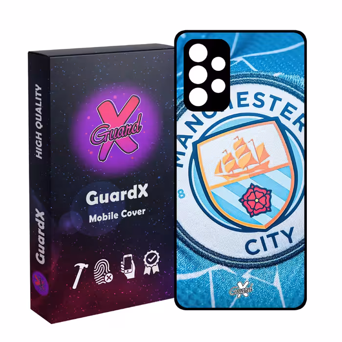 کاور گارد ایکس طرح منچستر سیتی مدل Glass10450 مناسب برای گوشی موبایل سامسونگ Galaxy A52/A52S