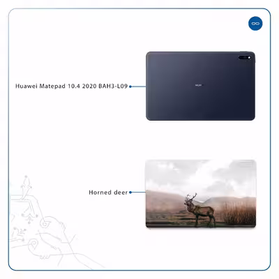 برچسب پوششی ماهوت مدل Horned Deer مناسب برای تبلت هوآوی Matepad 10.4 2020 BAH3-L09