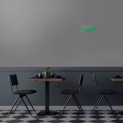 چراغ دیواری نئون دیزاین طرح Pizza-Text_GR