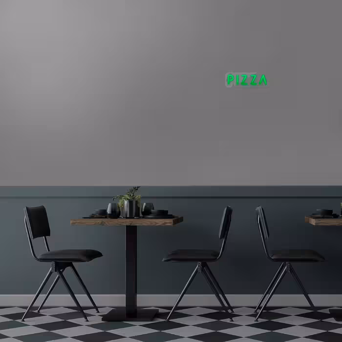 چراغ دیواری نئون دیزاین طرح Pizza-Text_GR