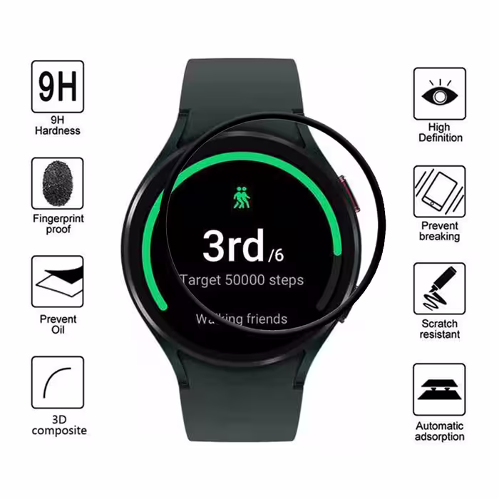 محافظ صفحه نمایش کروکودیل مدل C-PWM مناسب برای ساعت هوشمند سامسونگ Watch 4 44mm بسته 2 عددی