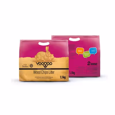 پوشال بستر جوندگان وودو مدل آنتی باکتریال  وزن 1.5 کیلوگرم