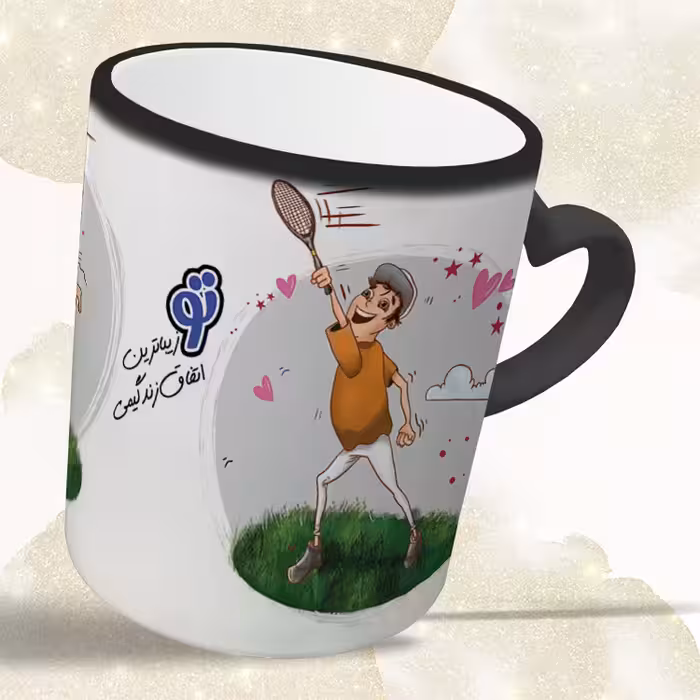 ماگ حرارتی مدل دسته قلبی طرح عاشقانه کد 193